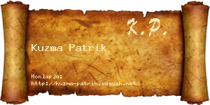 Kuzma Patrik névjegykártya